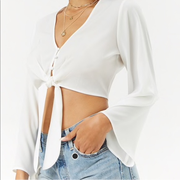 Tie front crop top - Picture 1 of 2